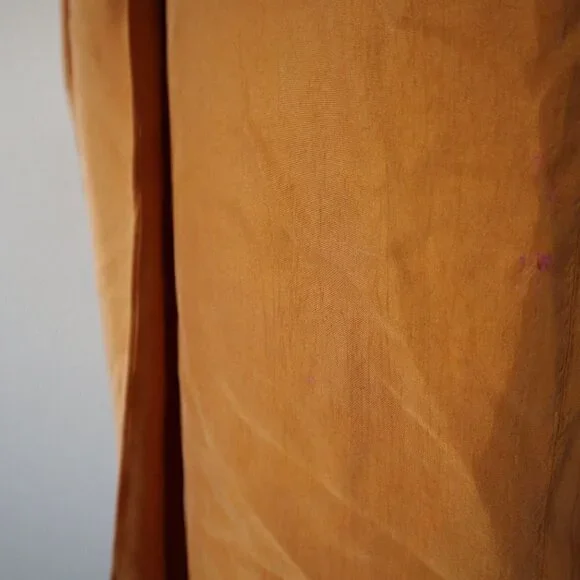 Vintage Yellow Orange Silk Gillian Wrap Dress Size 2 - Picture 7 of 13